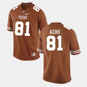 #81 Football Mens University of Texas Burnt Orange Sam Acho College Jersey