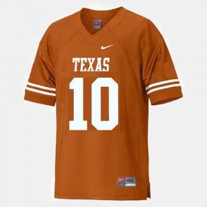 University of Texas #10 Football For Men Vince Young College Jersey Orange