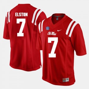 Red Trae Elston College Jersey Ole Miss Mens #7 Alumni Football Game