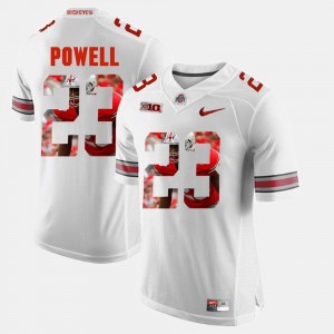 White Pictorial Fashion #23 Tyvis Powell College Jersey Men Ohio State
