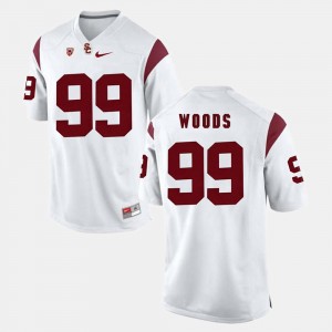 White For Men's Antwaun Woods College Jersey Trojans #99 Pac-12 Game