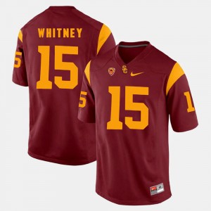Red #15 Isaac Whitney College Jersey Mens Pac-12 Game Trojans