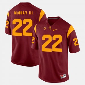 Pac-12 Game Trojans #22 Leon McQuay III College Jersey Red For Men's