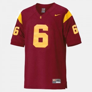 Red Mark Sanchez College Jersey For Men's USC #6 Football
