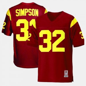 Football USC For Men O.J. Simpson College Jersey #32 Red