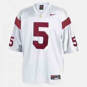 For Kids White USC #5 Reggie Bush College Jersey Football