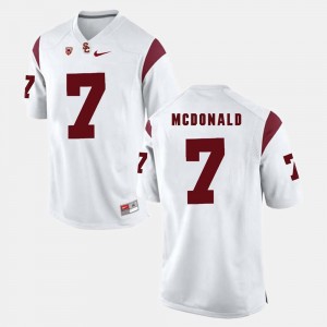 Mens #7 T.J. McDonald College Jersey Pac-12 Game White USC