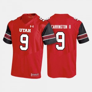 Utah Utes For Men's #9 Football Darren Carrington II College Jersey Red