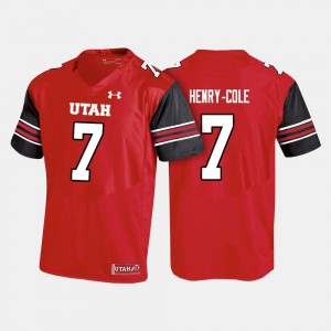 Red #7 Devonta'e Henry-Cole College Jersey Mens Football Utes