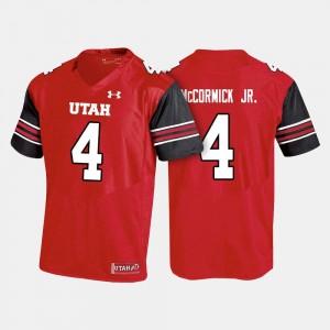 Utah Football Troy McCormick Jr. College Jersey Men #4 Red