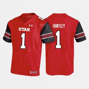 Football Red For Men Tyler Huntley College Jersey #1 University of Utah