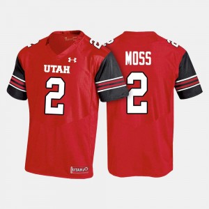 For Men Football Utah Utes Zack Moss College Jersey #2 Red
