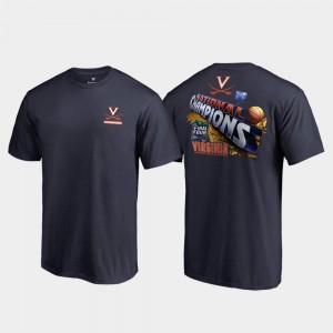 2019 Men's Basketball Champions Navy Cavalier College T-Shirt 2019 NCAA Basketball National Champions Courtside Men's