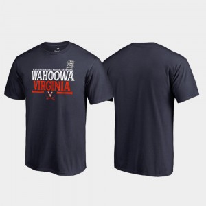 College T-Shirt 2019 Men's Basketball Champions Navy For Men UVA Cavaliers 2019 NCAA Basketball National Champions Free Throw