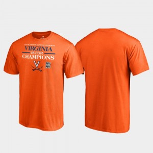 Orange 2019 NCAA Basketball National Champions Goaltend Virginia Cavaliers College T-Shirt For Men 2019 Men's Basketball Champions