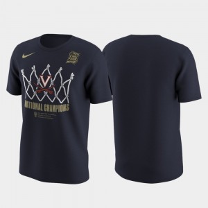 Virginia Cavaliers For Men College T-Shirt 2019 Men's Basketball Champions 2019 NCAA Basketball National Champions Locker Room Navy