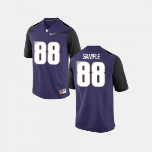 Purple Football Washington Huskies Drew Sample College Jersey For Men's #88