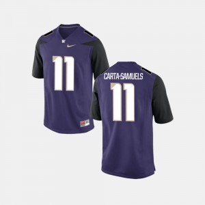 K.J. Carta-Samuels College Jersey For Men's Purple #11 Football University of Washington