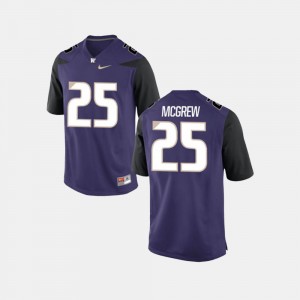 Purple Washington Football #25 Sean McGrew College Jersey Men's