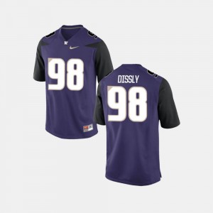 Football University of Washington Will Dissly College Jersey Purple #98 Men's