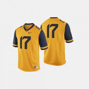 West Virginia University Gold #17 Football For Men's College Jersey