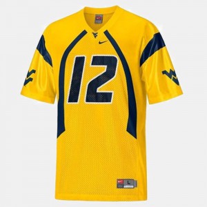 For Kids Mountaineers Geno Smith College Jersey Football #12 Gold