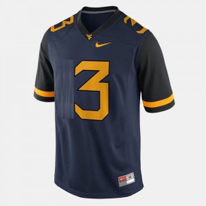 Mountaineers #3 For Men's Blue Football Stedman Bailey College Jersey