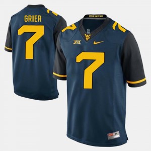 Blue Will Grier College Jersey #7 Alumni Football Game WV Men's