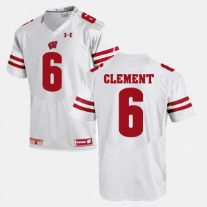 White For Men's Corey Clement College Jersey Wisconsin #6 Alumni Football Game