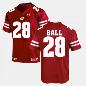 Alumni Football Game Badger #28 For Men Montee Ball College Jersey Red