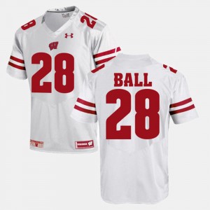 Wisconsin Badgers Alumni Football Game #28 Mens White Montee Ball College Jersey