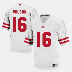 Wisconsin Badgers Russell Wilson College Jersey #16 White Mens Football