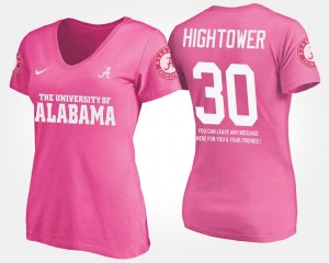 Ladies With Message Dont'a Hightower College T-Shirt Pink Bama #30