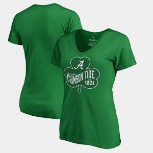 St. Patrick's Day College T-Shirt Kelly Green Paddy's Pride Fanatics Ladies Alabama Roll Tide