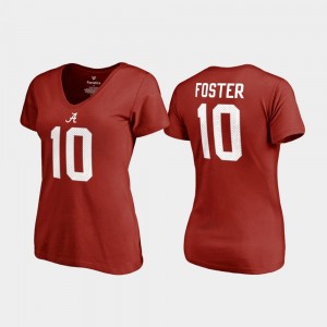 Legends Crimson For Women's Reuben Foster College T-Shirt #10 University of Alabama Name & Number