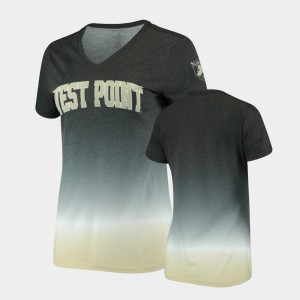Black For Women West Point College T-Shirt Ombre V-Neck