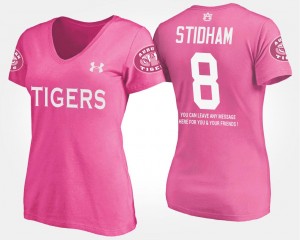 Pink With Message #8 Jarrett Stidham College T-Shirt Women's AU