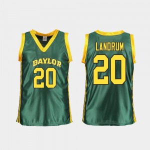 For Women Juicy Landrum College Jersey Baylor University Replica Green Basketball #20