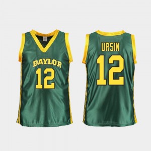 Green #12 Women Basketball Moon Ursin College Jersey Baylor Replica