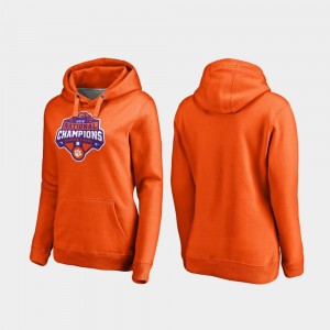CFP Champs College Hoodie Orange 2018 National Champions Womens Football Playoff Gridiron