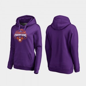 2018 National Champions CFP Champs For Women's College Hoodie Purple Football Playoff Gridiron