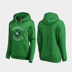 Women Kentucky Wildcats College Hoodie Luck Tradition St. Patrick's Day Kelly Green