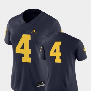 Football Navy 2018 Game For Women University of Michigan #4 College Jersey