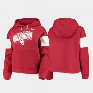 Crimson University Of Oklahoma Pullover For Women Local College Hoodie