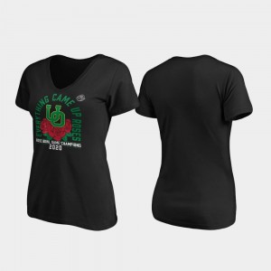Receiver V-Neck Ladies 2020 Rose Bowl Champions UO Black College T-Shirt