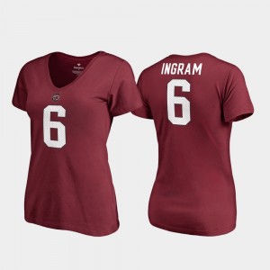 Melvin Ingram College T-Shirt Women #6 Legends Garnet V-Neck Gamecock