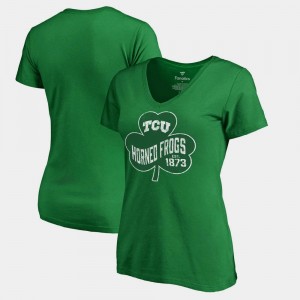 Horned Frogs Paddy's Pride Fanatics St. Patrick's Day Women's College T-Shirt Kelly Green