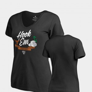 Black UT College T-Shirt Women's 2019 Sugar Bowl Bound Dime V-Neck