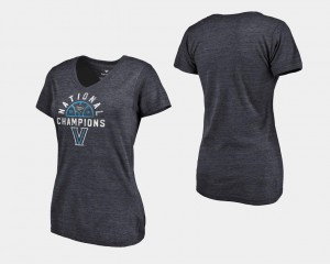 Women's 2018 Dunk V-Neck Navy Nova College T-Shirt Basketball National Champions