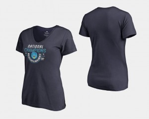 2018 Jumpball V-Neck Navy College T-Shirt Nova For Women Basketball National Champions